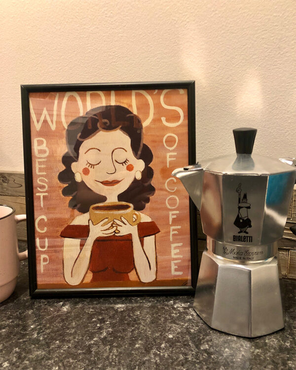 1950s Woman having coffee